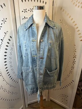 NWOT 100% Cotton Free People Avery Denim Chore Jacket